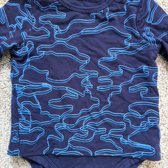 Rockets of Awesome Mini Bamboo Longsleeve Bodysuit size 3-6 Months Navy - Picture 3 of 11